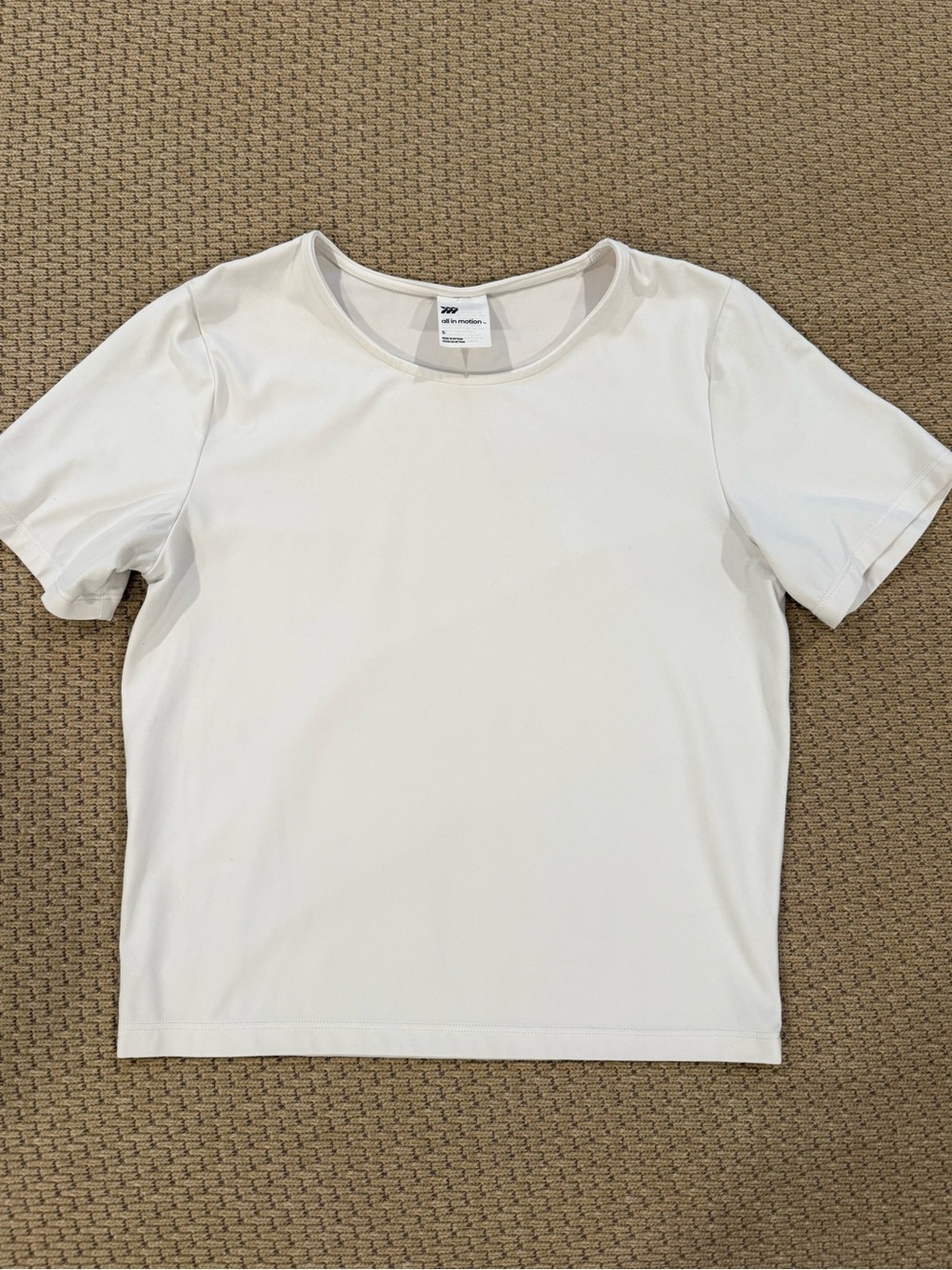 White Cropped Athletic Top